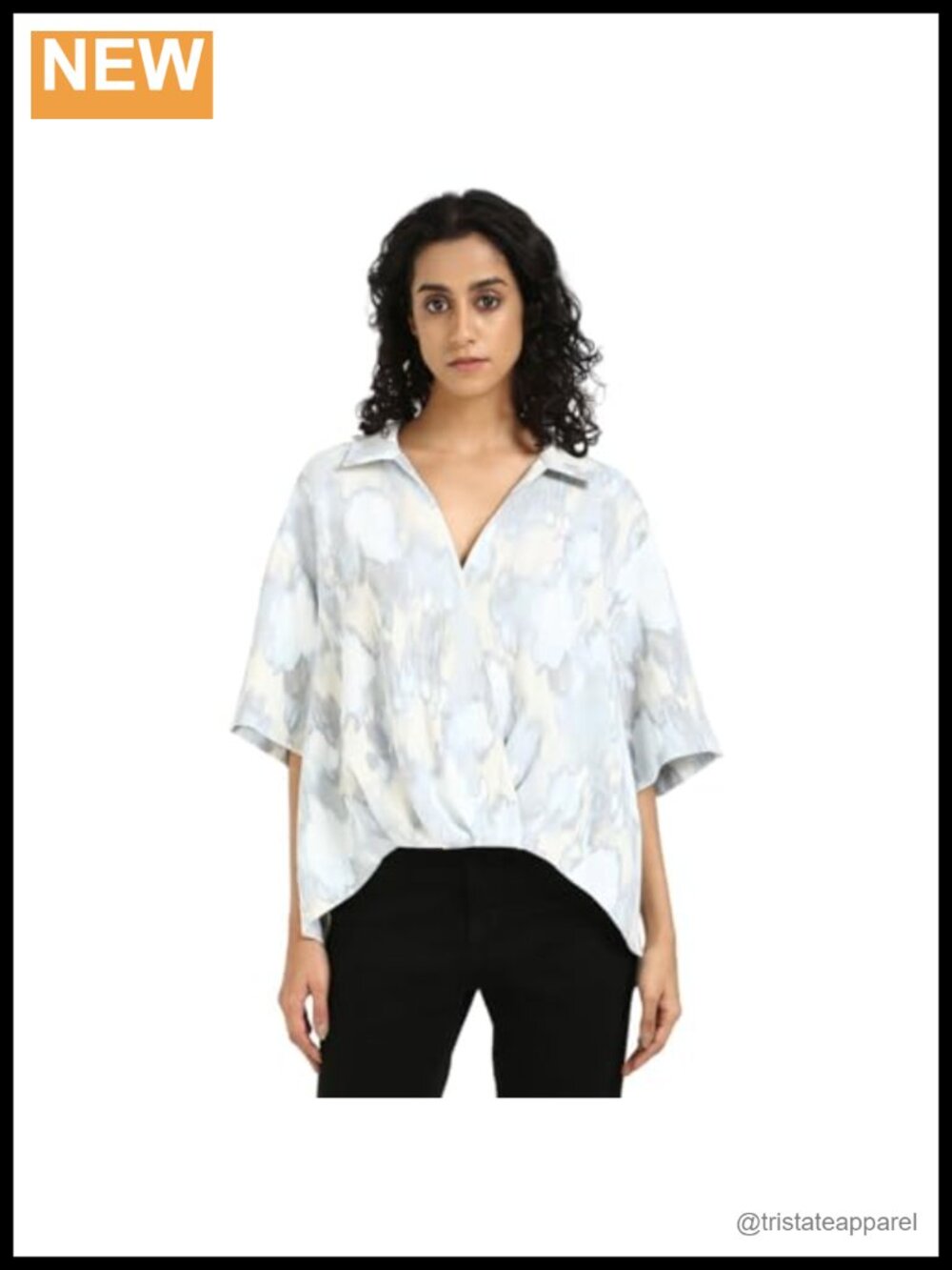 Women's Long Sleeve Flap Pocket Blouse Button Down Relaxed Fit